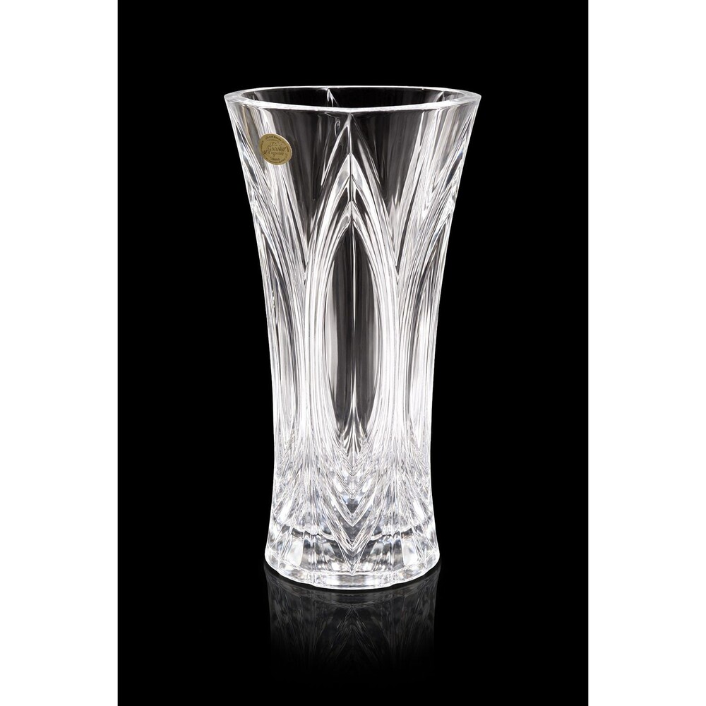 Cristal d’Arques Chatelet Crystal Vase 12” Flared Hexagonal Lead Crystal HEAVY